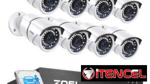 Sistema de Videovigilancia ZOSI 4K PoE – 8 Cámaras + NVR + 2 TB