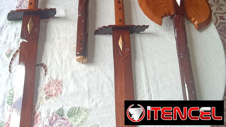 Artículos de artesanía, juego armas para Shango espada y hacha — foto 1