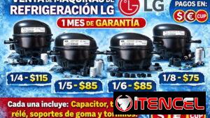 🚨 LG - R134A 🚨 MAQUINAS DE REFRIGERACIÓN LG 1/4 1/5 1/6 1/8 CON SUS ACCESORIOS BÁSICOS. GARANTIA 1 MES. TL 54843699