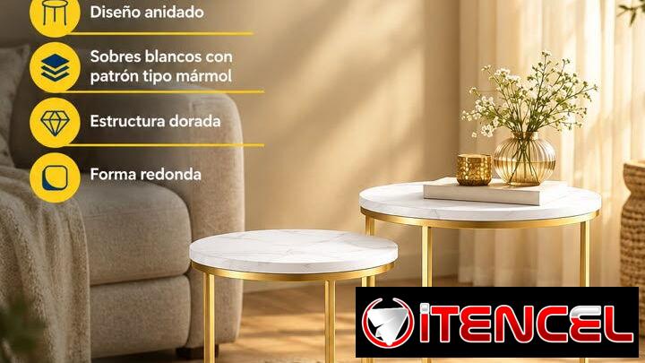 Juego de mesas auxiliares