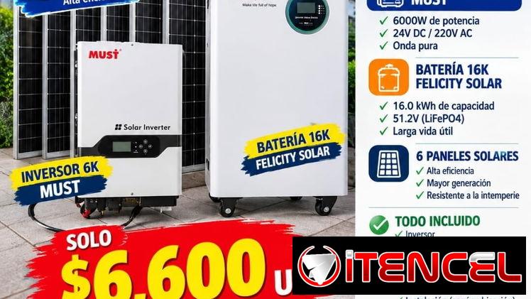 Kit de inversores, baterías y paneles, con accesorios e instalación incluida para más detalle llamar o escribir a Whats — foto 3