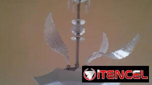 Lámpara de Techo Antigua de Cristal