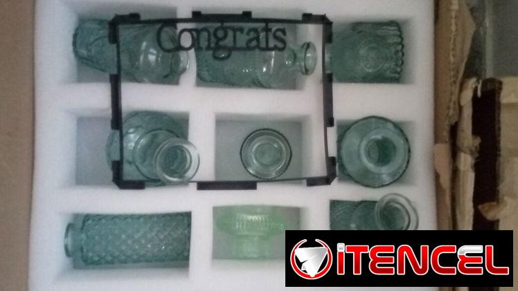 Set de 22 floreros de vidrio KAMJUNTAR estilo vintage para eventos y decoración