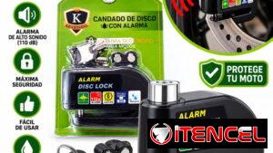 Candado con alarma para disco de moto