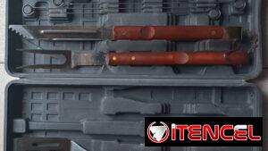 Set de utensilios para parrilla con estuche rígido