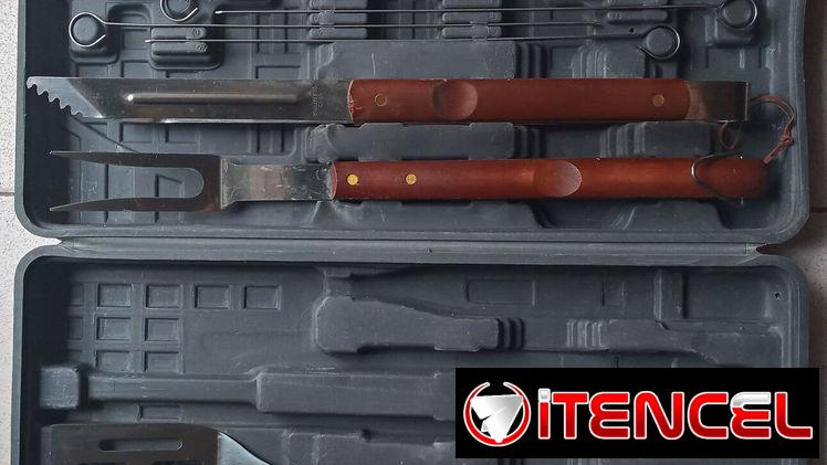 Set de utensilios para parrilla con estuche rígido