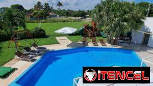 Piscina+Respaldo eléctrico⚡️+Parque Infantil+4cuartos+Tarara+Piscina+Playa a 100m🌊🔥
