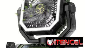 Ventilador Recargable YOOMUE 20000mAh con Luz LED, Control Remoto y Oscilación 90°/45°, Modelo X11