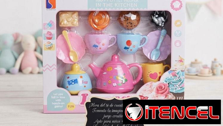 Juego de Teteras, Tazitas y Dulces para Niñas