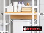 🧧Estante organizadorde 3 nivelesde tablero de madera y marco de metal/40 usd🧧