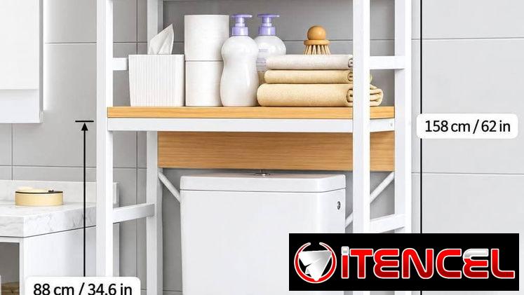 🧧Estante organizadorde 3 nivelesde tablero de madera y marco de metal/40 usd🧧