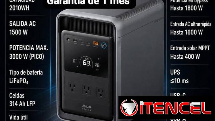 Anker SOLIX S2000 3000W PICO / 1500W NOMINAL /2010Wh, Garantia de 1 mes, Entrega por un minimo costo adicional Habana
