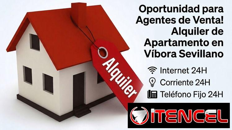 Alquiler de apartamento con electricidad e internet 24H (Ideal para agentes de ventas)