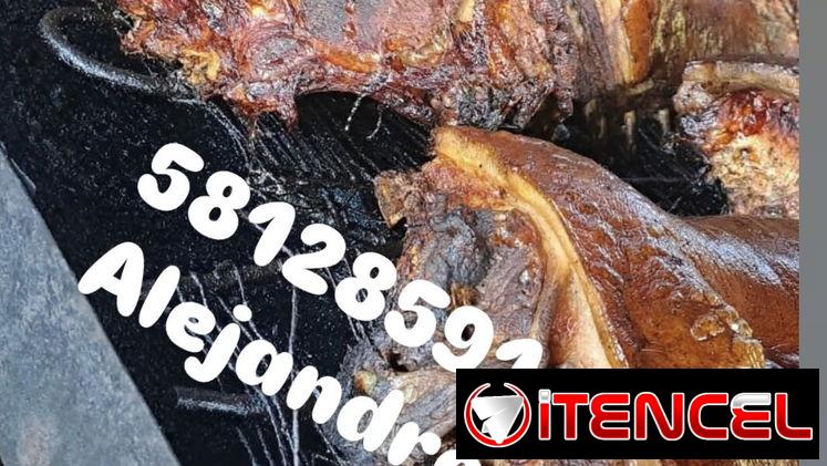 Comida criolla, puerco asado. Pierna asada , comida cubana — foto 1