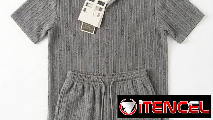 Conjunto de Tela Calada Estilo Resort (Camisa y Short) nueva — foto 1