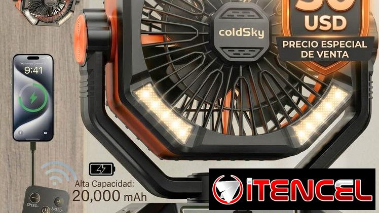 VENTILADOR RECARGABLE COLDSKY DE 20000MAH NUEVOS EN CAJA A ESTRENAR**52437713 — foto 2