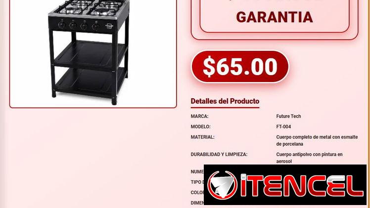 Cocina Future Tech De 4 Quemadores Quemadores De Alto Rendimiento VPT-0158