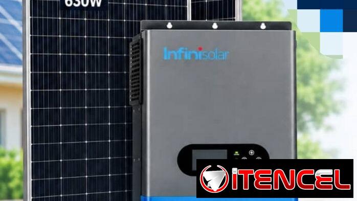 ☄️ ☄️ *Inversor infinisolar de 3kw (solo 110v) + 2 baterías Ritar 12v 100amp para ~2kWh + 2 paneles bifacial Sun de 630w