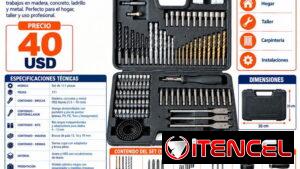 JUEGO DE BROCAS Y DESTORNILLADORES DE 111 PCS 🛠️