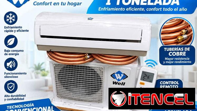 ✨Split 1t marca well  • Factura a nombre del cliente  • Garantía de 1 mes • Domicilio Incluido  Precio: 295 usd Llamar a