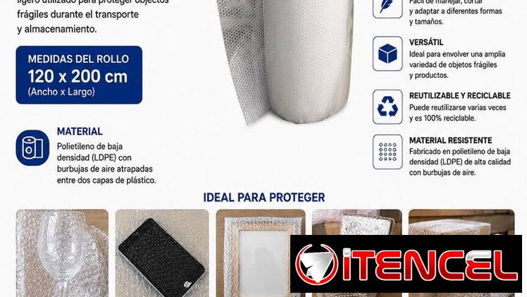 Rollo nailon poli burbuja para embalajes