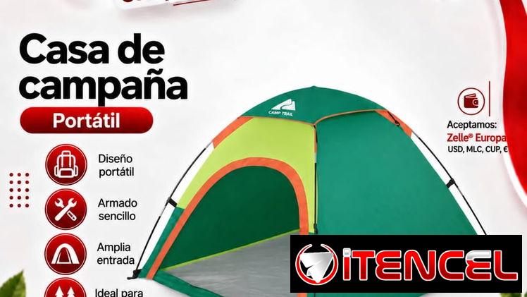 ⛺*Casa de campaña* ✅ *Nuevo en caja* *📏Size: 182.8cmx121.9cmx86.3cm* 💰 *Precio: 55 USD* 🚚 Mensajería adicional