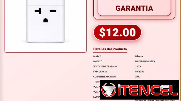 Milexus 20A 220V protector con retardo Protector Milexus 20A 220V para uso doméstico eléctrico VPT-0018