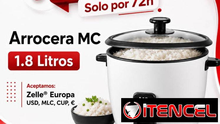 🍚 *Olla Arrocera 1.8 L MC* 🍚    💰 *Precio: 45USD* 🚚 Mensajería adicional ✅ *Nueva sellada en caja*    🌟 *2 meses de