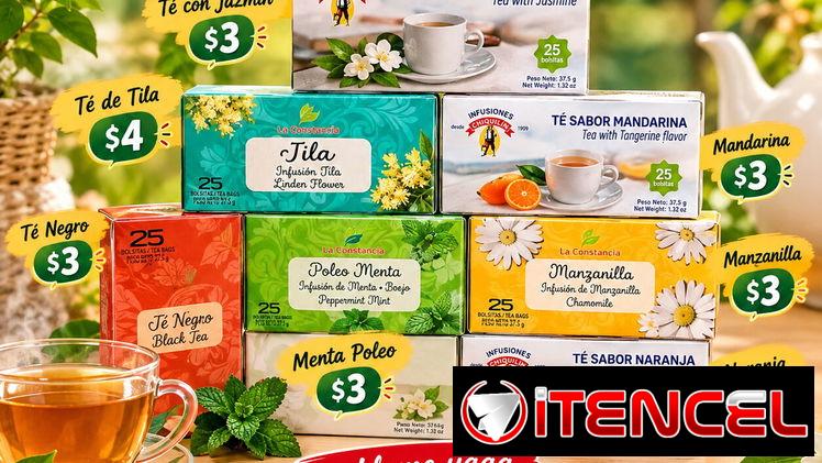 Infusiones Tés, Tilo 4 USD cada cajita los demás 3 USD leer la descripción.