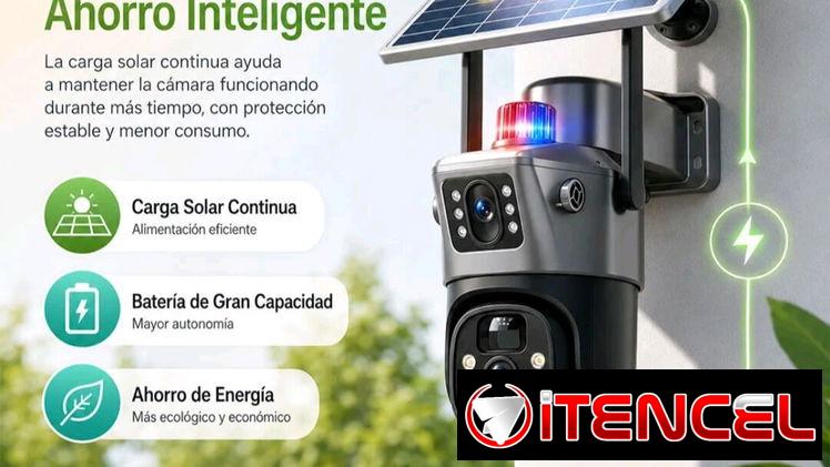 Cámara solar de doble lente wifi