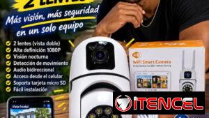 🚨🔥 ¡CÁMARA TIPO BOMBILLO DE 2 LENTES! 🔥🚨 👀📹 ¡Más visión, más seguridad y todo en un solo equipo! ✨ Características