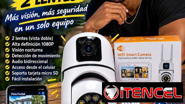 🚨🔥 ¡CÁMARA TIPO BOMBILLO DE 2 LENTES! 🔥🚨 👀📹 ¡Más visión, más seguridad y todo en un solo equipo! ✨ Características