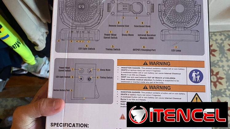 Ventilador recargable nuevo de 48000 mah. — foto 2