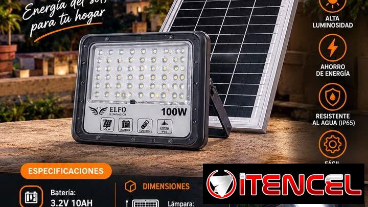 Lámpara solar de 100watt//35usd    Lámpara solar con panel independiente