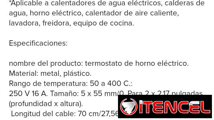 Termostato para Horno de 50° a 400° grados y hasta 400°!! — foto 3