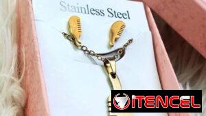 Set de aretes y cadena