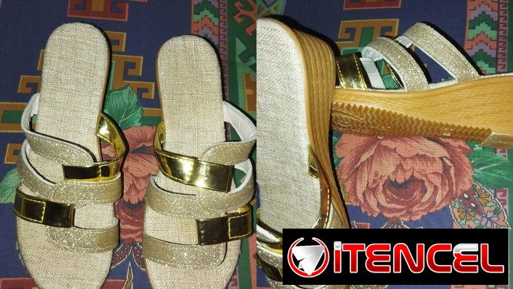Vendo zapatos de mujer y de jóven, sandalias de plataforma, número 35, como nuevo. Me ajusto — foto 2