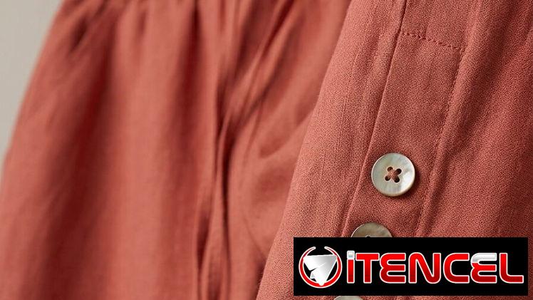 Pantalón de Algodón y Lino Terracota – Estilo Pescador Fresco con Botones (Nuevo)