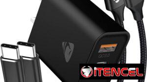 🔥 𝐂𝐀𝐑𝐆𝐀𝐃𝐎𝐑 𝐃𝐔𝐀𝐋 CARGA RAPIDA+2 CABLES REFORZADOS DE 1M PRECIO 𝟏0𝐔𝐒𝐃/𝐂𝐔𝐏