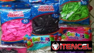 Globos por paquetes y sueltos varios colores.