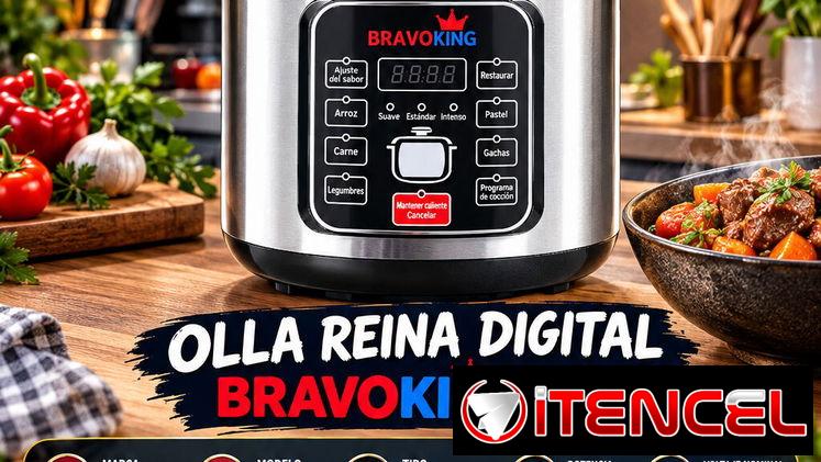🥘 LA TODO EN UNO DE LA COCINA 🥘 OLLA REINA DIGITAL BRAVOKING 6LITROS. DAMOS FACTURA Y GRANATÍA. 📲 54833699