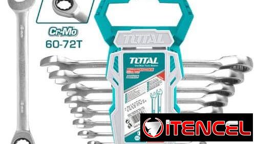 🔧 Set de 8 Llaves Combinadas con Crique TOTAL – Línea Industrial