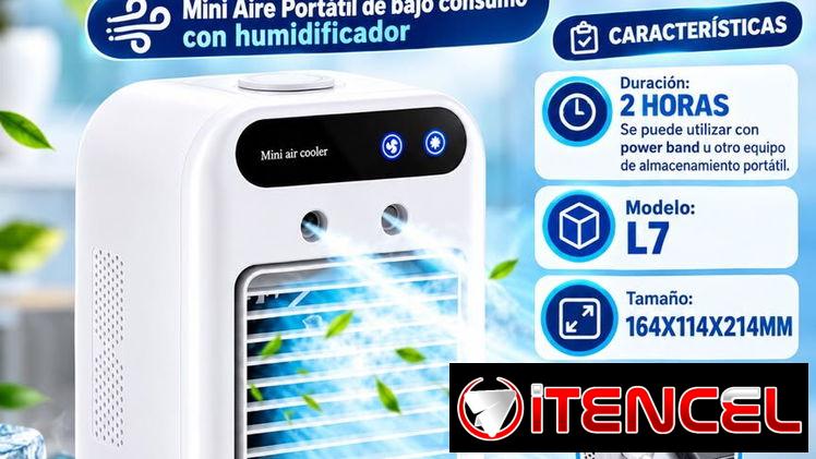 Mini Aire Portátil de bajo consumo con humidificador