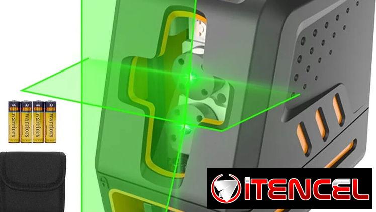 Nivel laser TOWAYTEK profesional luz verde (incluye baterias)