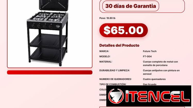 COCINA FUTURE TECH DE 4 QUEMADORES .