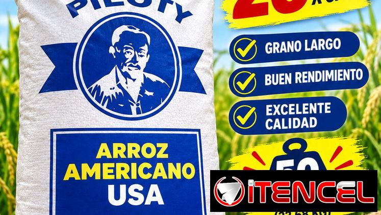 SACO DE ARROZ AMERICANO 22.6KGS 50 LIBRAS=26 USD
