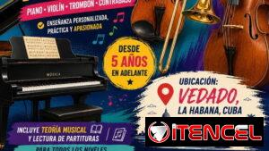 🎹 Clases de Piano, Violín, Trombón y Contrabajo – Vedado