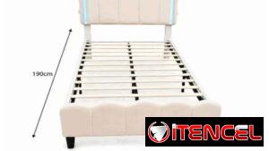 Cama con cabecero con luces led tamaño TWIN