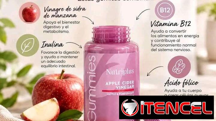 GOMITAS DE VINAGRE DE MANZANA 🍏 Granada, ácido fólico, inulina y vitamina B12🍏 — foto 4