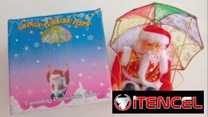 Papá Noel o Santa Claus da vueltas en paracaidas $20 usd